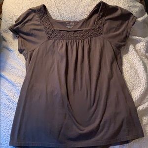 Cute top with Lace Neckline